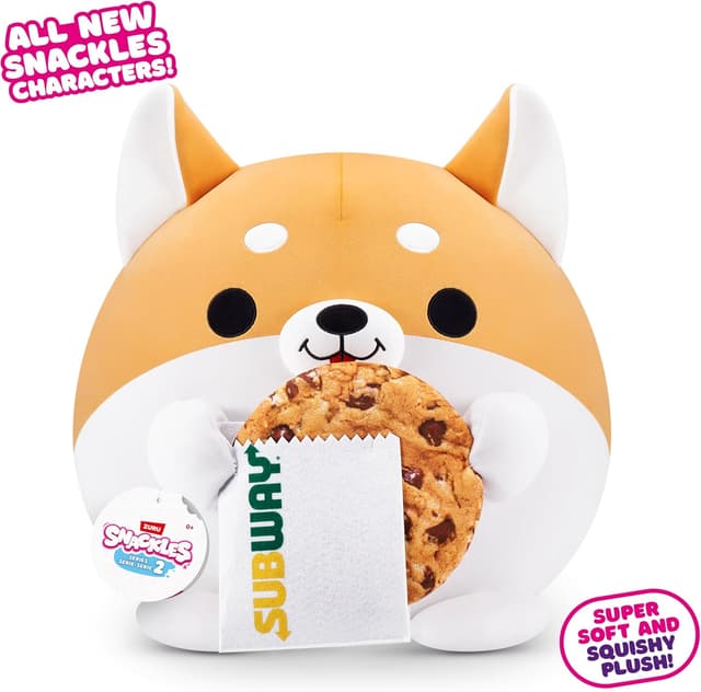 Detalle 2 de Snackles Serie 2 20 cm (Shaun) von ZURU – kuschelig-weiches Plüschspielzeug mit Snack-Accessoire