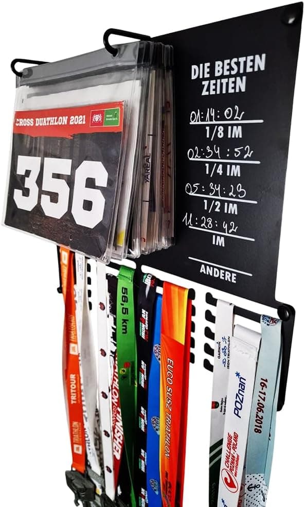 Detalle 2 de RUNGIFT Triathlon Medaillenhalter 50+ Medaillen