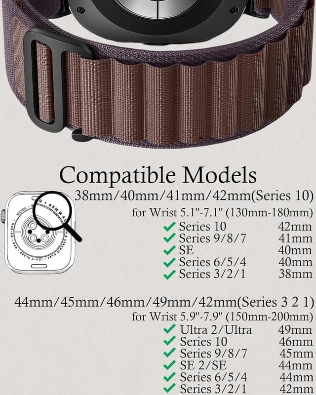 Detalle 2 de Cinturino nylon Apple Watch 49 mm