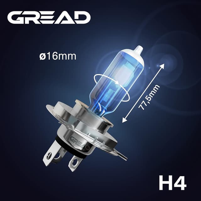 Detalle 2 de Gread H4 55 W Auto-Lampe 12 V