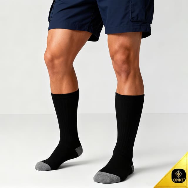 Detalle 2 de ONKE Max Full Cushion Crew Socks (Moisture Wicking, Odor Control) for Steel Toe Work Boots