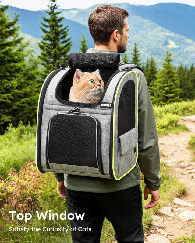 Thumbnail 3 de Pecute Sac Transport Chat Extensible Gris