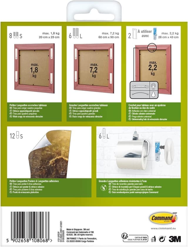 Detalle 2 de Command Kit di fissaggio 8 coppie adesive