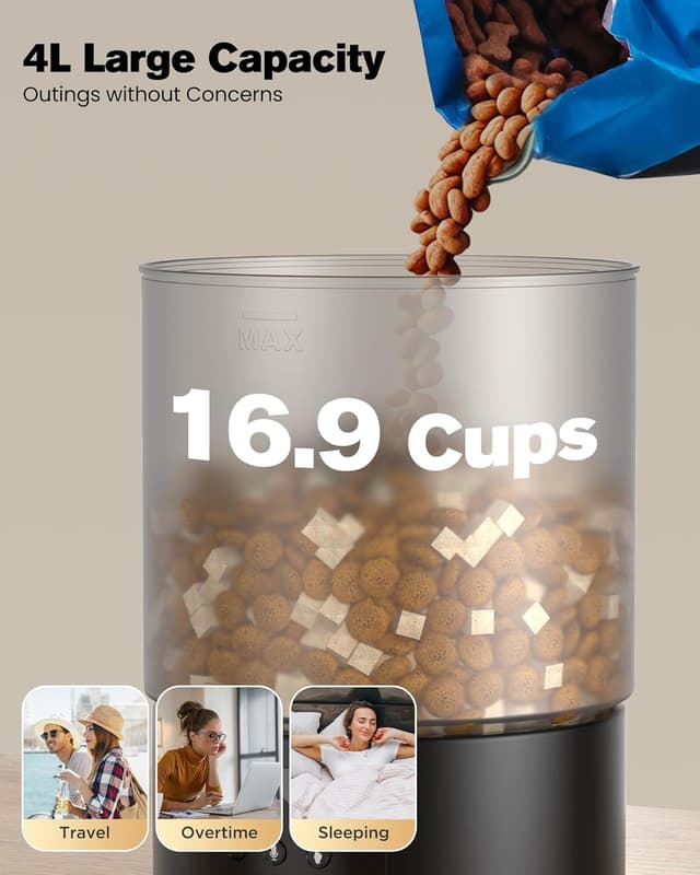 Thumbnail 2 de Automatic Cat Food Dispenser 4L — WiFi feeder for pets