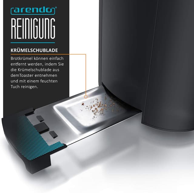 Thumbnail 4 de Arendo Edelstahl Toaster 4 Scheiben 🍞