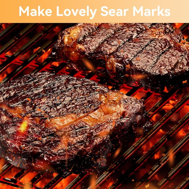 Detalle 2 de FIRXZYMZ Edelstahl Grillrost 44,5 x 30 cm