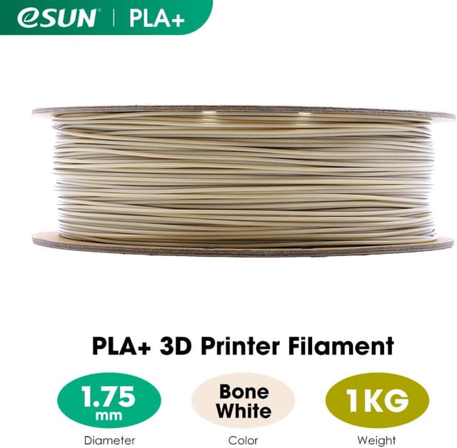Detalle 2 de eSUN PLA+ Filament 1.75mm 1KG Bone White