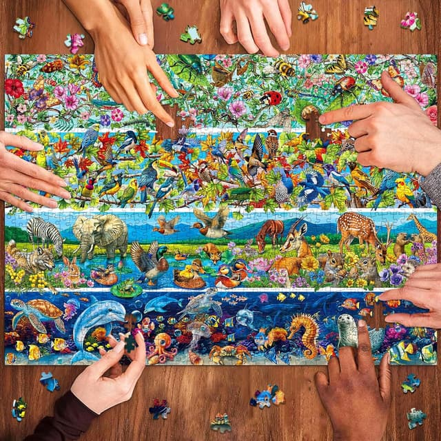 Thumbnail 2 de HUADADA 1000-piece All Things Have Spirits jigsaw puzzle 🧩