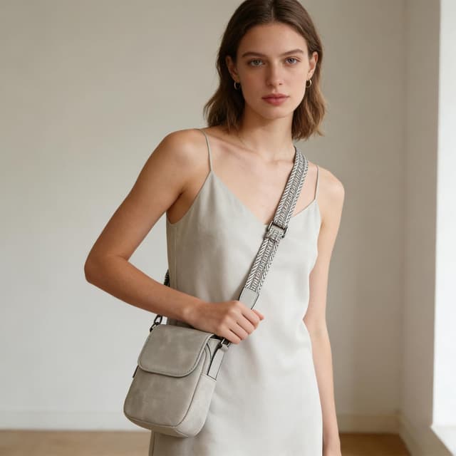 Detalle 2 de Eclove Umhängetasche Damen mit 4 Fächern, RFID-Blockierung & Handyfach – Crossbody Bag aus veganem Leder