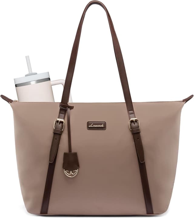 Detalle de LOVEVOOK Laptoptasche Damen als große Shopper Tote Bag für Uni, Business & Schule