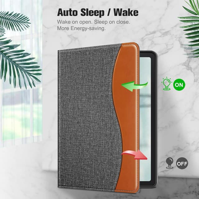 Detalle de Fintie Schutzhülle für Samsung Galaxy Tab S6 Lite 10,4 Zoll (2024/2022/2020) mit S-Pen-Halter und Dokumentenfach – Soft TPU, Dunkelgrau