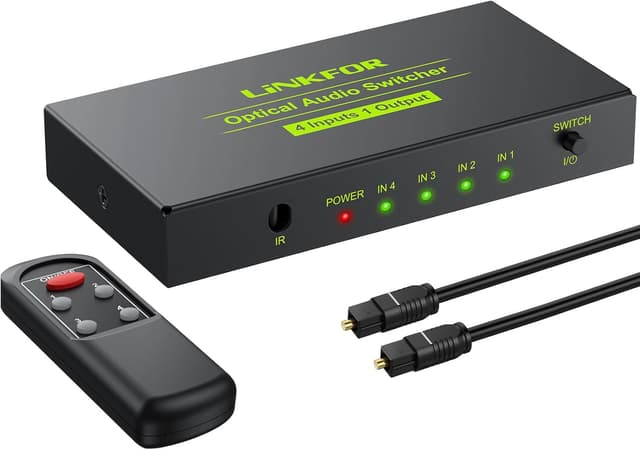 Imagen de LiNKFOR Digital Optical Audio Switcher 4x1 📡 en OfertitasTOP