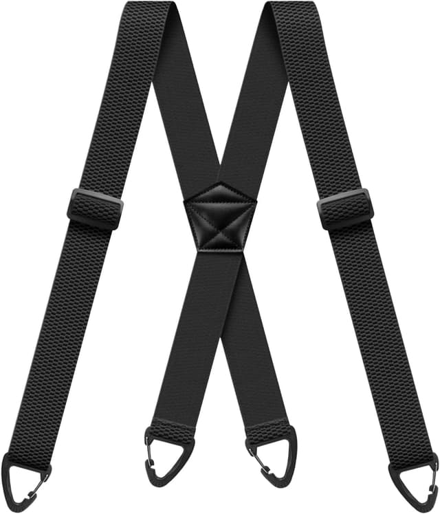 Generic hidden braces for men (1.6 inch wide) with X-back adjustable elastic and 4 snap loops