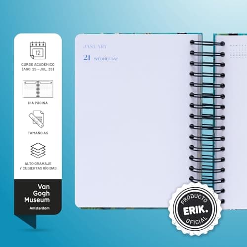 Thumbnail 1 de Grupo Erik Agenda escolar 2025–2026 Día por página A5 Van Gogh Museum 📚