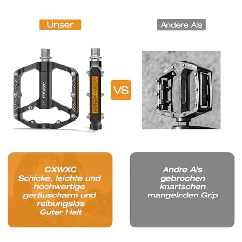 Thumbnail 1 de CXWXC Pedali Flat MTB 9/16″ in alluminio CNC per bici