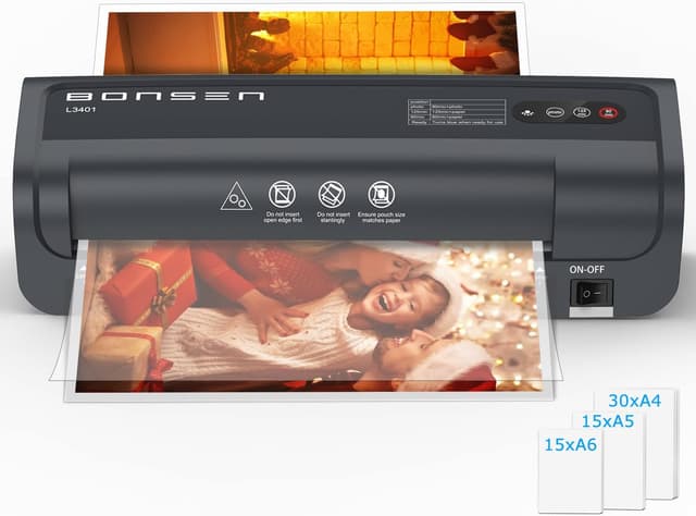 Detalle de BONSEN L3401 A4 laminator 60 pouches