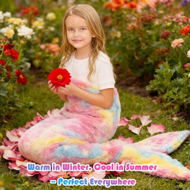 Detalle 2 de Ranedo Meerjungfrauenflosse Decke 140 × 60