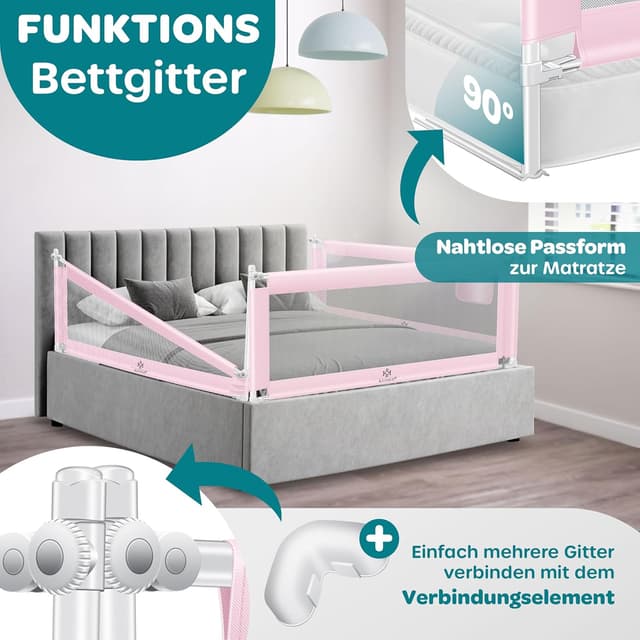 Thumbnail 4 de KESSER® Bettschutzgitter 180 cm Höhe 72–96 cm