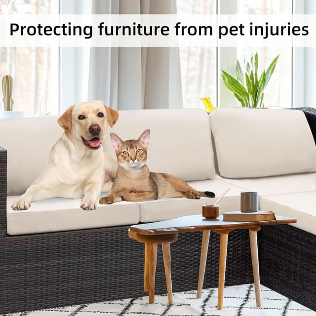 Detalle de BIETYONE Stretch Patio Cushion Covers, 8-Pack