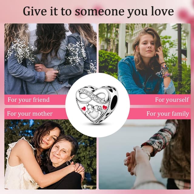 Thumbnail 3 de CYCUFF 925er Sterlingsilber-Anhänger mit Öse (ca. 4,5–5 mm) – für Armbänder & Charm-Ketten