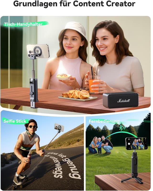 Thumbnail 4 de JOYROOM MagSafe Selfie Stick 4‑in‑1 40 cm