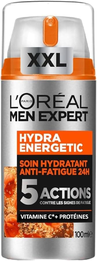 Detalle de L’Oréal Men Expert Hydra Energetic Soin hydratant anti-fatigue 24H Vitamine C pure 10% – 100 ml