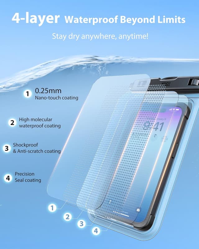 Detalle 2 de YOSH Waterproof Phone Pouch 8.5in 2-Pack