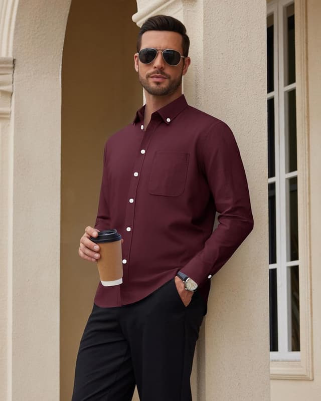 Thumbnail 5 de siliteelon Herren Hemd Oxford 100% Baumwolle