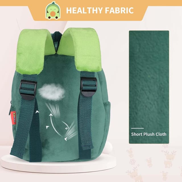 Detalle 2 de BAIGIO sac à dos pour enfants maternelle – mini sac d’école en peluche, avec bretelles réglables