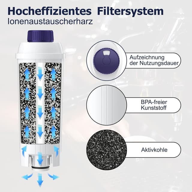 Detalle de ARETHONE DLSC002 Wasserfilter 8er-Pack