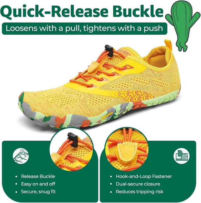 Detalle 2 de SAGUARO Scarpe da trail running Barefoot unisex con punta ampia