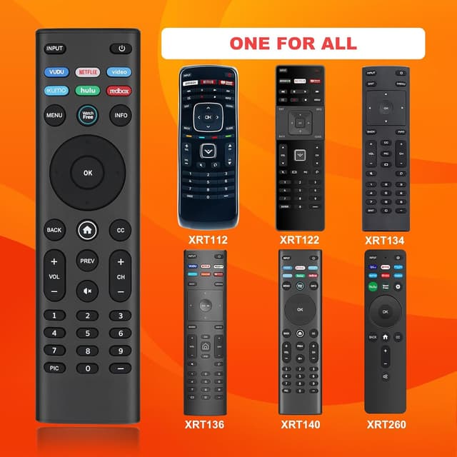 Detalle de Tsinghcw Universal Remote Replacement for Vizio Smart TVs (XRT136/XRT140/XRT260/XRT270) — No Voice