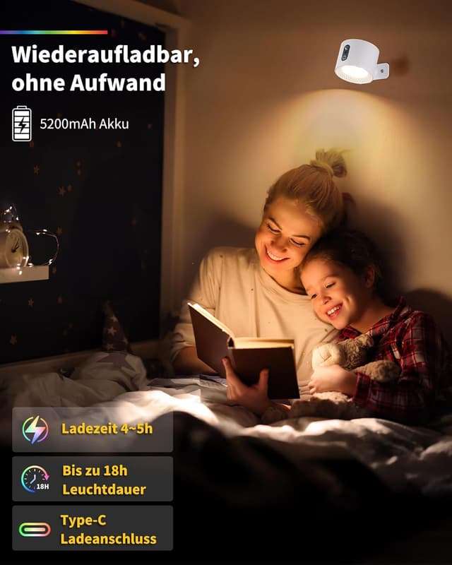 Thumbnail 4 de LuminexDesigns Lámpara pared LED regulable 360°