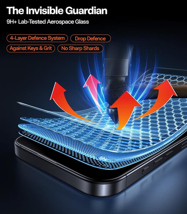 Detalle de TORRAS OrigArmor AR iPhone 17 Pro 9H+ Screen Protector