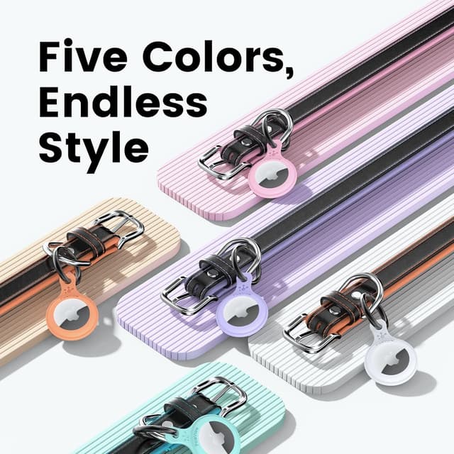 Thumbnail 3 de PawView Leather Dog Collar with AirTag