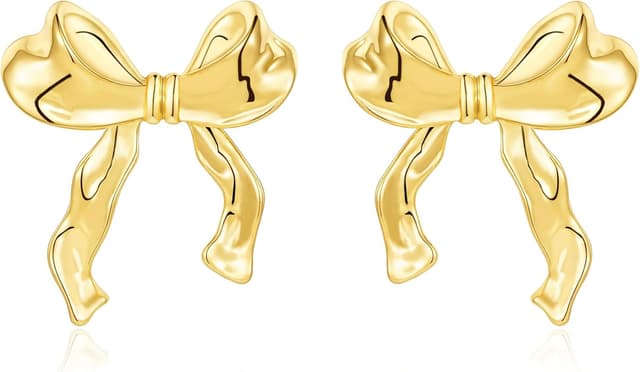 Detalle 2 de 925 Silver Bow Earrings 2.3 cm
