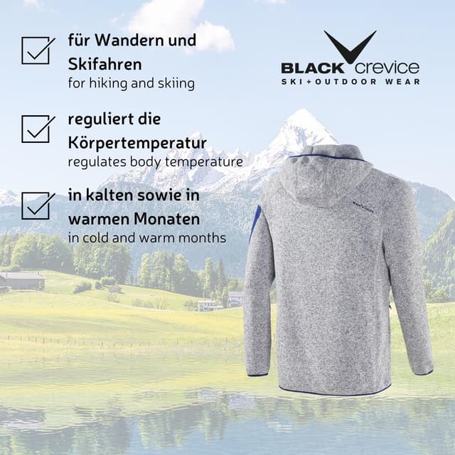 Detalle 1 de Black Crevice giacca pile traspirante uomo