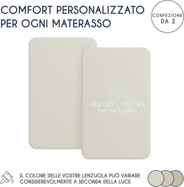 Thumbnail 1 de Dreamzie Set 2 lenzuoli con angoli 60x120/70x140 per bambini