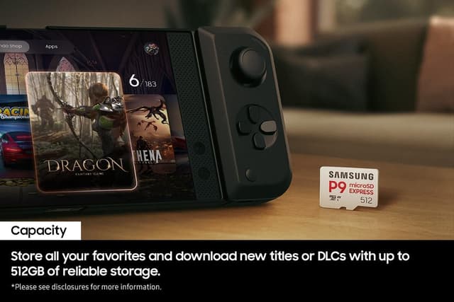 Thumbnail 6 de Samsung P9 Express microSD 512 GB (MB-MK512T/WW) — high-speed memory card for Nintendo Switch 2, consoles and cameras