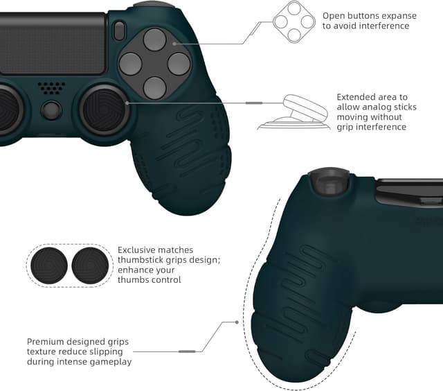 Detalle de PlayVital PS4 controller silicone cover skin