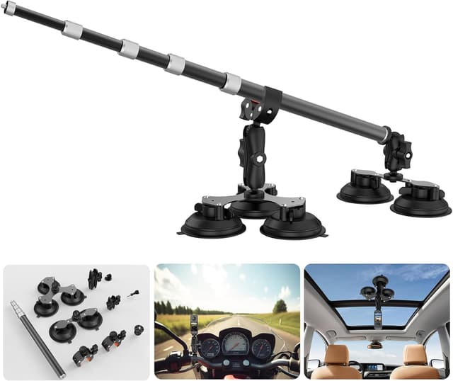 Detalle de UNSTINCER Action Kamera Halterung mit 5 Saugfüßen