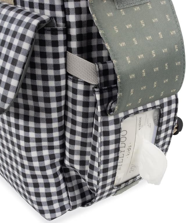 Detalle 2 de Walking Mum borsa zaino I Love Vichy 37 cm