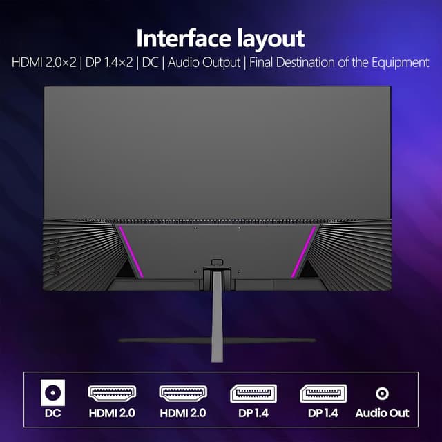 Detalle de Gawfolk 27-inch 2K Gaming Monitor (120Hz, QHD IPS, G-Sync/Adaptive Sync, VESA 75x75)