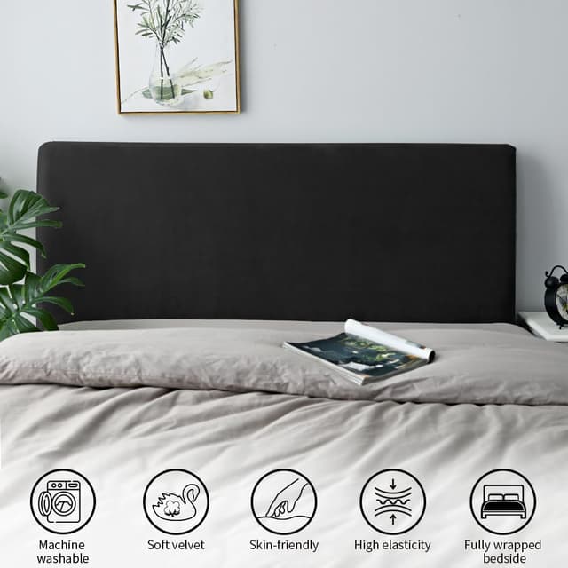 Detalle de Caijin Bed Headboard Cover 150–170 cm, velvet headboard protector