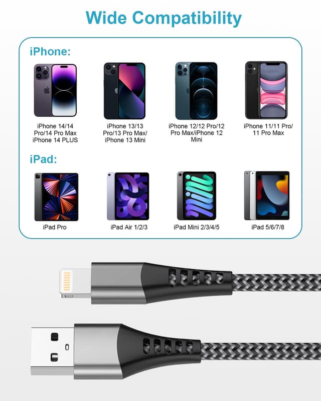 Thumbnail 6 de Cable Cargador iPhone 3M 2Pack MFi Certificado