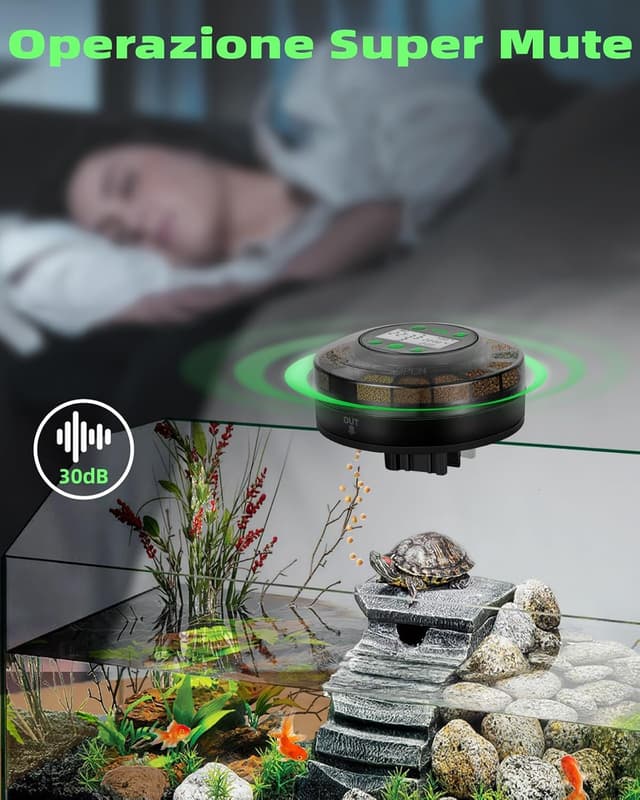 Thumbnail 5 de Papettly Mangiatoia Automatica Acquario 15 scomparti 🐟