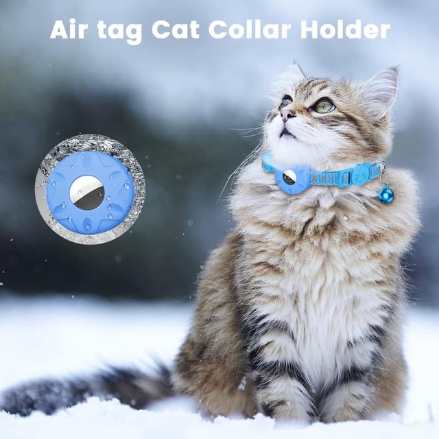 Detalle 1 de Reflective cat collar 3/8 inch with AirTag holder
