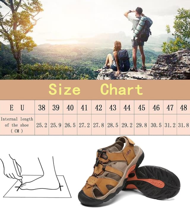 Thumbnail 6 de ZYLDK Sports closed-toe leather outdoor sandals for men