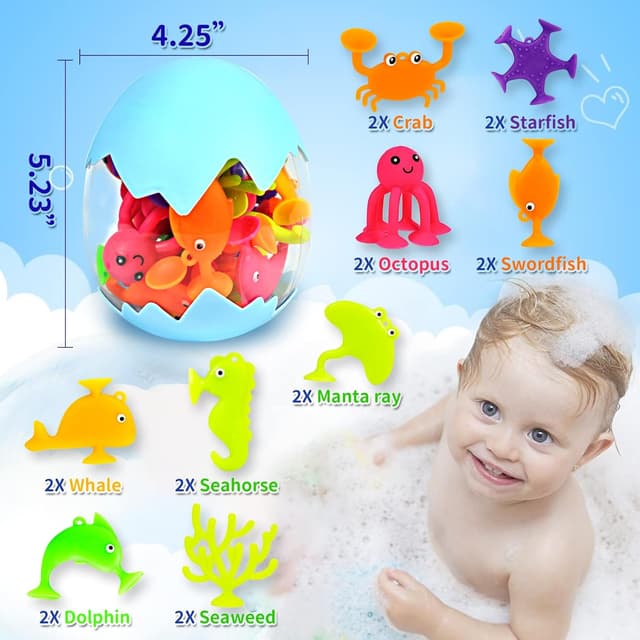 Thumbnail 5 de Suction Bath Toys 18 Pieces
