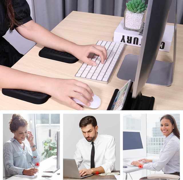 Detalle 2 de VAYDEER Poggiapolsi tastiera memory foam 1 confezione